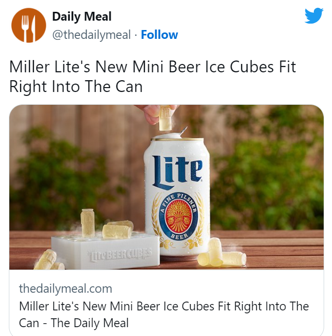 Miller Lite launches mini beer ice cubes