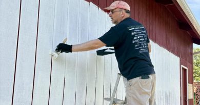 Barn Wall Prepped For America 250 Celebratory Mural